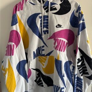 Nike Colorful Logo Print Hoodie